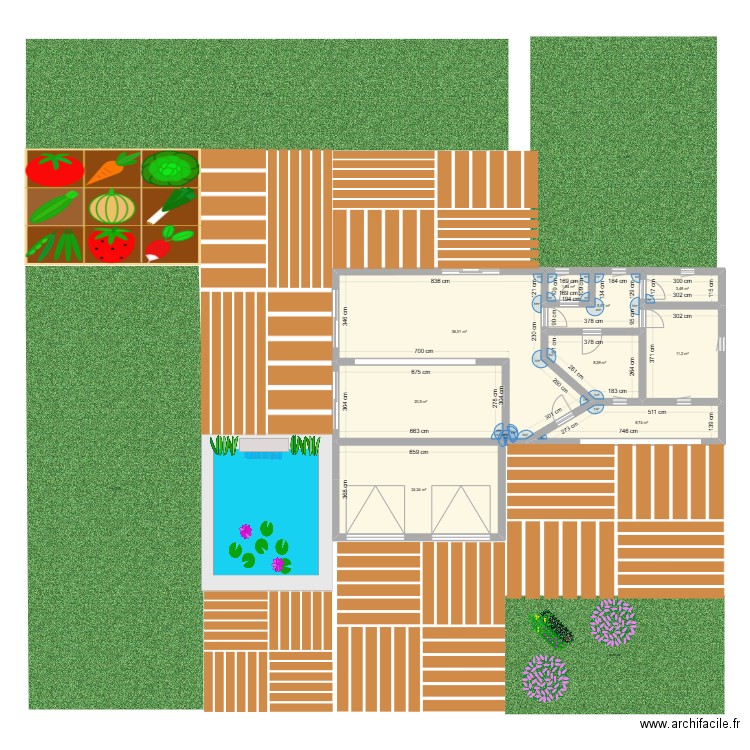 ewan benoit= coeur. Plan de 9 pièces et 120 m2