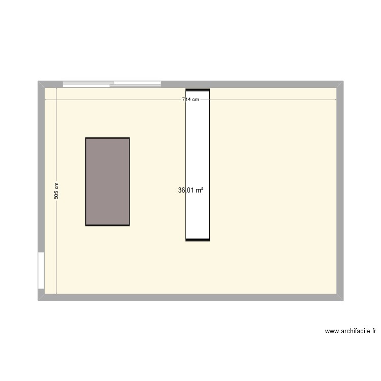 cuisine bidart pos table 220 pos 35. Plan de 1 pièce et 36 m2