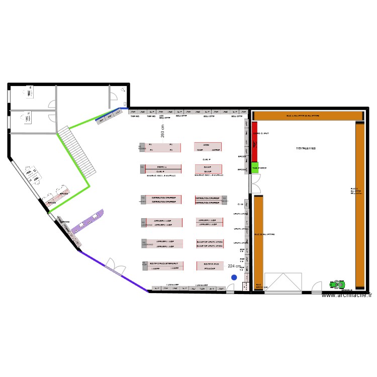 LONS LE SONIER V2. Plan de 4 pièces et 343 m2