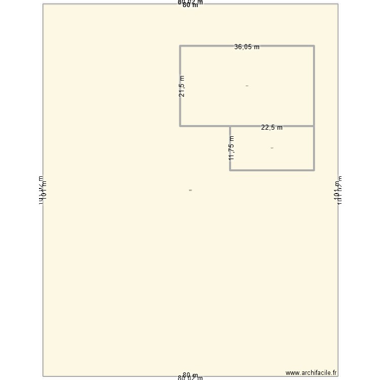 GNS. Plan de 3 pièces et 529 m2