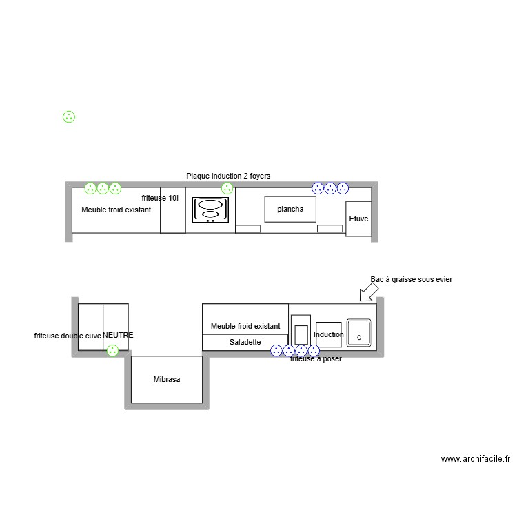 Plan kiosque cuisine Hermitage. Plan de 0 pièce et 0 m2