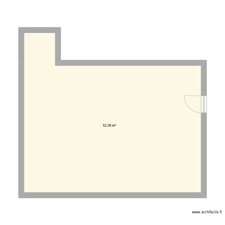 SAE  F. Plan de 1 pièce et 52 m2