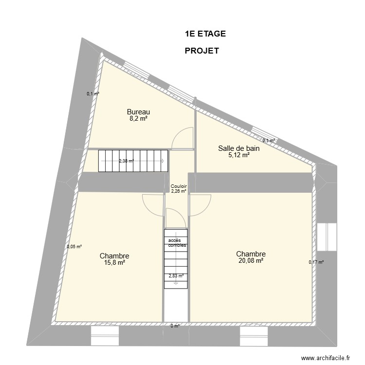 RUFFILI. Plan de 41 pièces et 404 m2