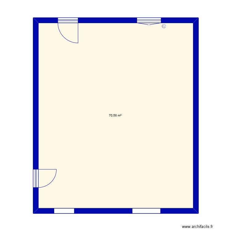 Maison. Plan de 1 pièce et 71 m2