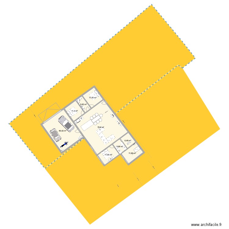 steb 150. Plan de 9 pièces et 190 m2