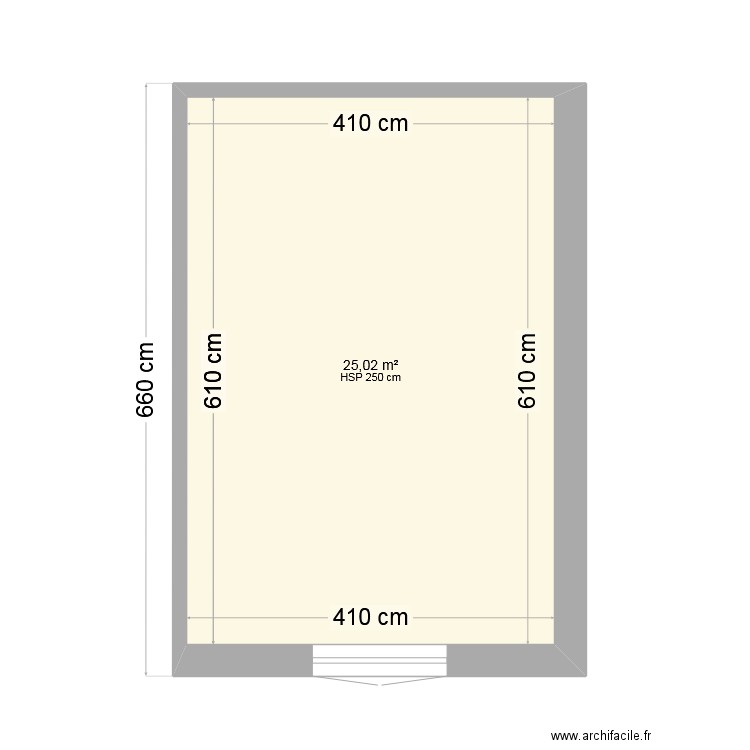 NOUVEAU. Plan de 1 pièce et 25 m2