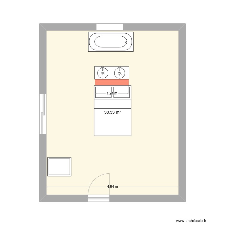 CHAMBRE DE GREG ET LUCIE. Plan de 1 pièce et 30 m2