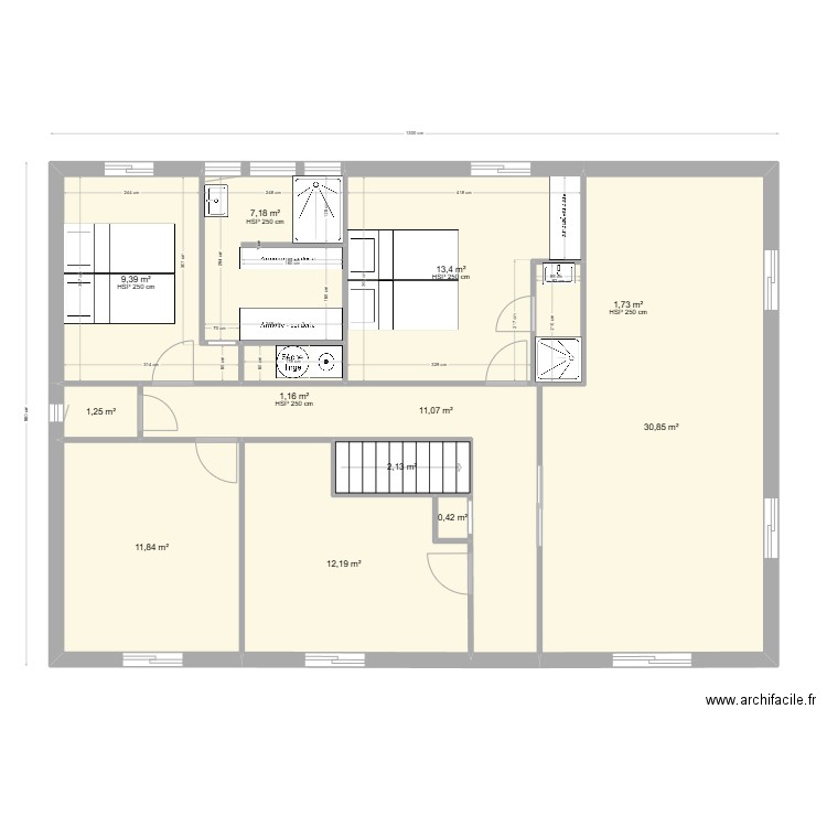 perols haut lory 09 02. Plan de 12 pièces et 103 m2