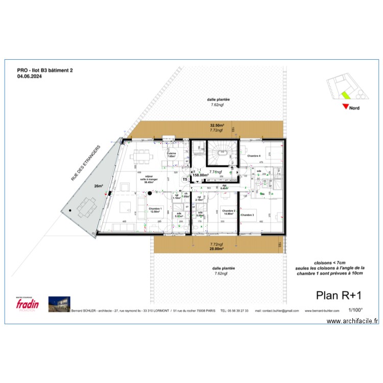 PLAN TOUR CARRE R+1. Plan de 0 pièce et 0 m2