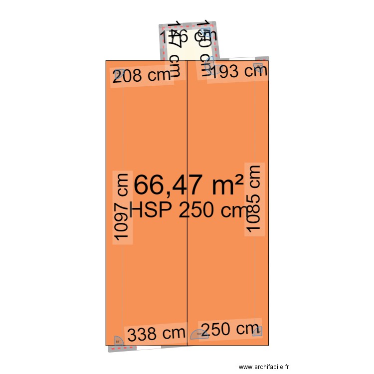 maison 59. Plan de 2 pièces et 133 m2