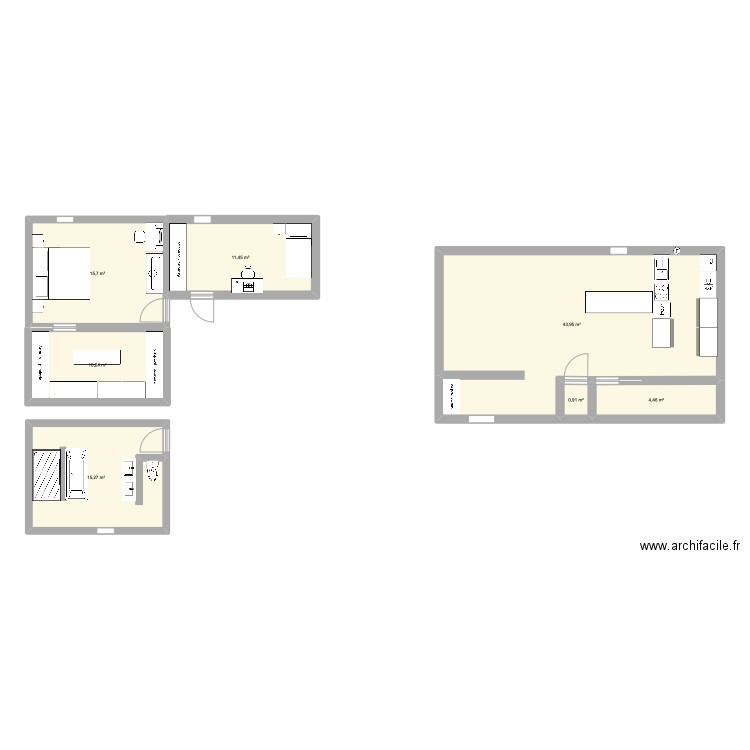 Idée Maison - 1 . Plan de 7 pièces et 102 m2