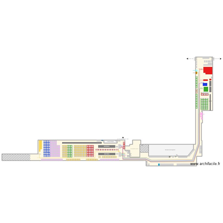 Atelier cartons 5. Plan de 6 pièces et 1362 m2