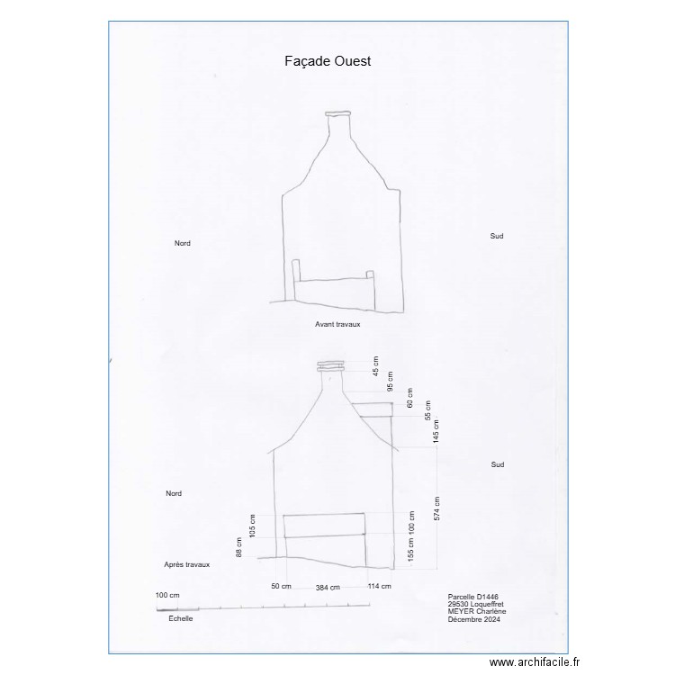 Facade Ouest D1446. Plan de 0 pièce et 0 m2