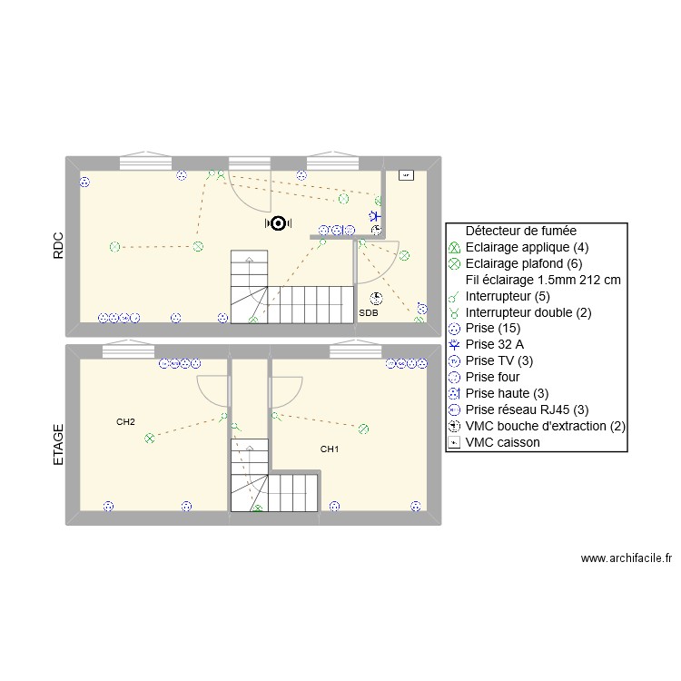 LOT4 LARDY. Plan de 5 pièces et 38 m2