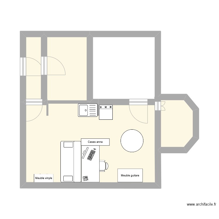 appart nantes. Plan de 4 pièces et 28 m2