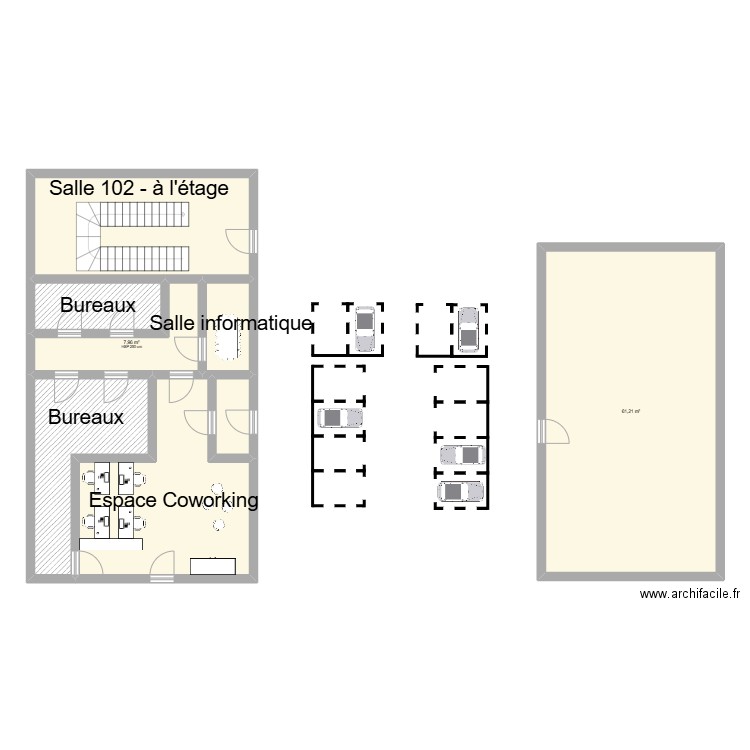 Misson Locale. Plan de 8 pièces et 147 m2