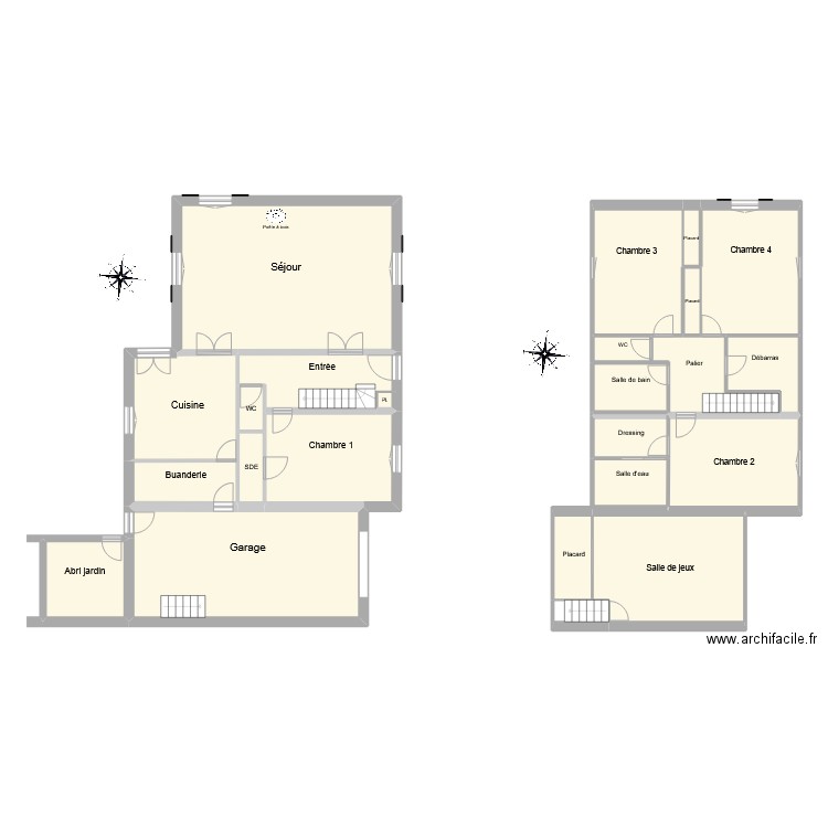 Maison. Plan de 24 pièces et 229 m2