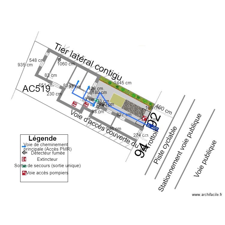 plan de masse. Plan de 0 pièce et 0 m2