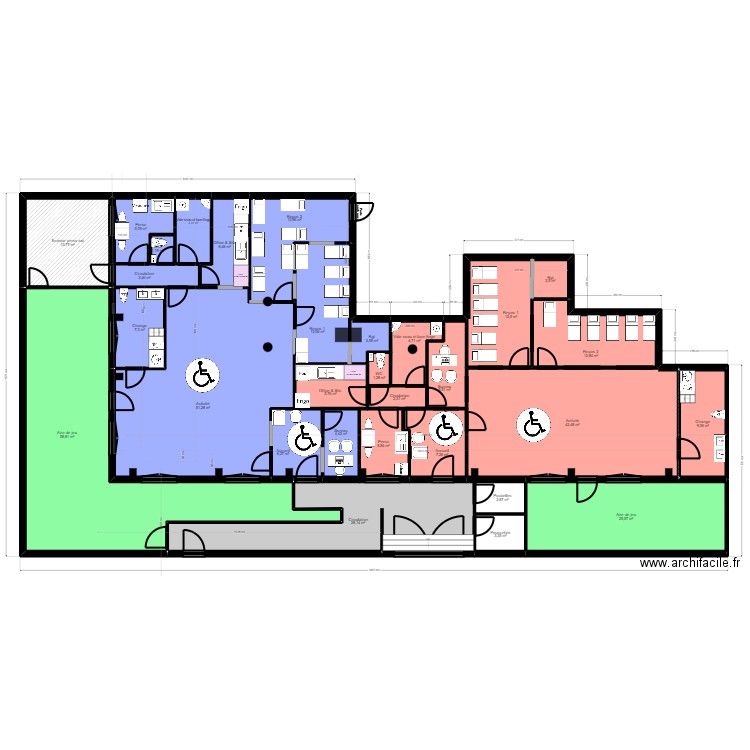 92C35JM Projet V3.1 BiJ corrigé cotes réelles augmentées elec. Plan de 30 pièces et 363 m2