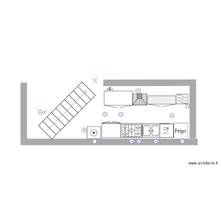 cuisine M1. Plan de 0 pièce et 0 m2