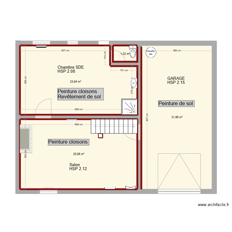 SCI JLM. Plan de 4 pièces et 83 m2