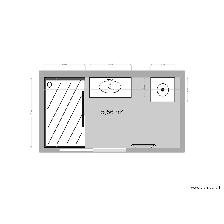 SDD Montrouge 2. Plan de 1 pièce et 6 m2