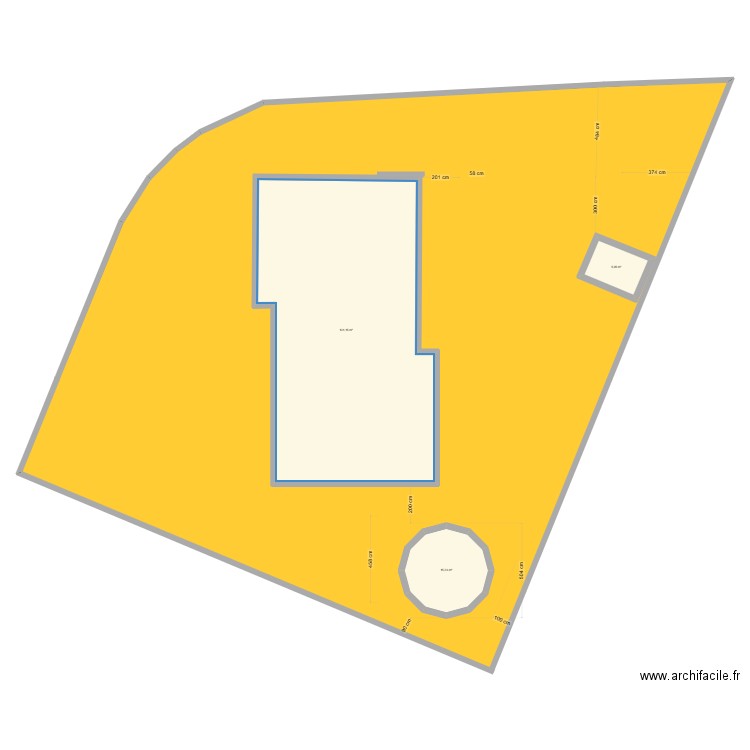 cadastre St paul cloture. Plan de 3 pièces et 152 m2