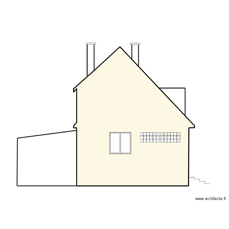 PIGNON GAUCHE 5. Plan de 1 pièce et 43 m2