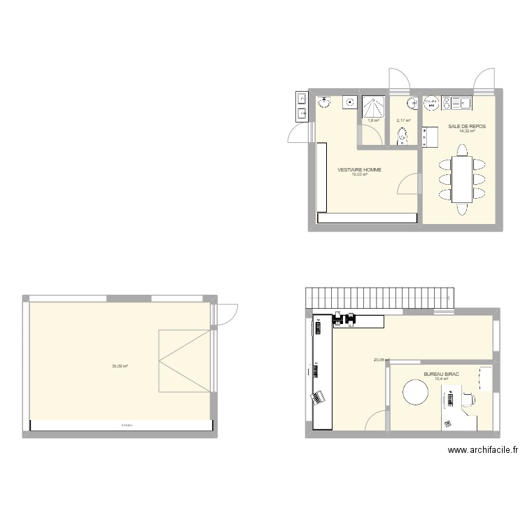 bureau smec nouveau. Plan de 7 pièces et 99 m2