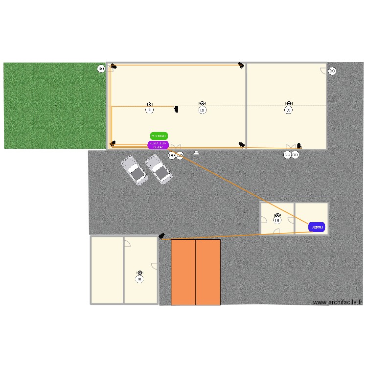 chez alice. Plan de 5 pièces et 2184 m2