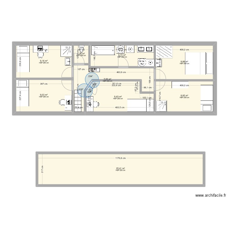 RETHEUIL fabrice 5 chambres. Plan de 9 pièces et 87 m2