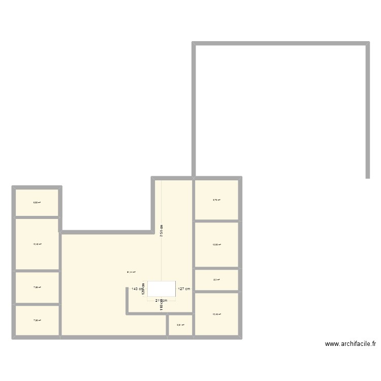 départ. Plan de 10 pièces et 155 m2