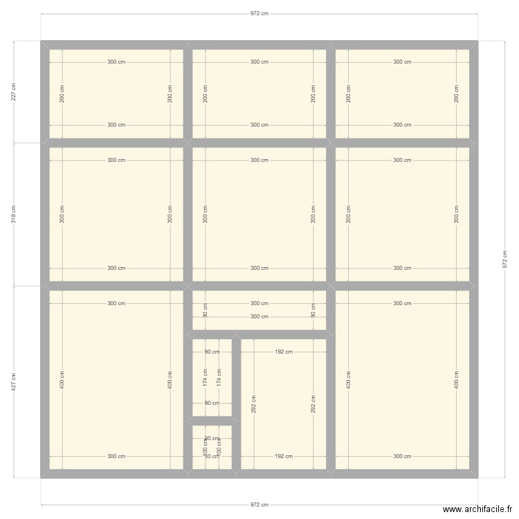 JALINI. Plan de 12 pièces et 80 m2