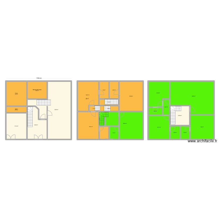 Hambursin 11. Plan de 25 pièces et 307 m2