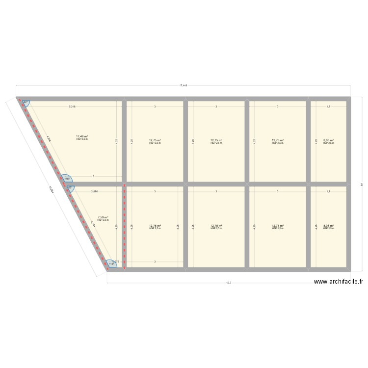 maison lassaad 3. Plan de 10 pièces et 118 m2