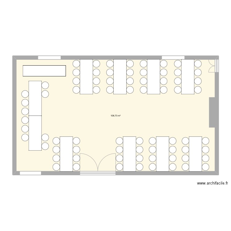 Plan 1. Plan de 1 pièce et 109 m2