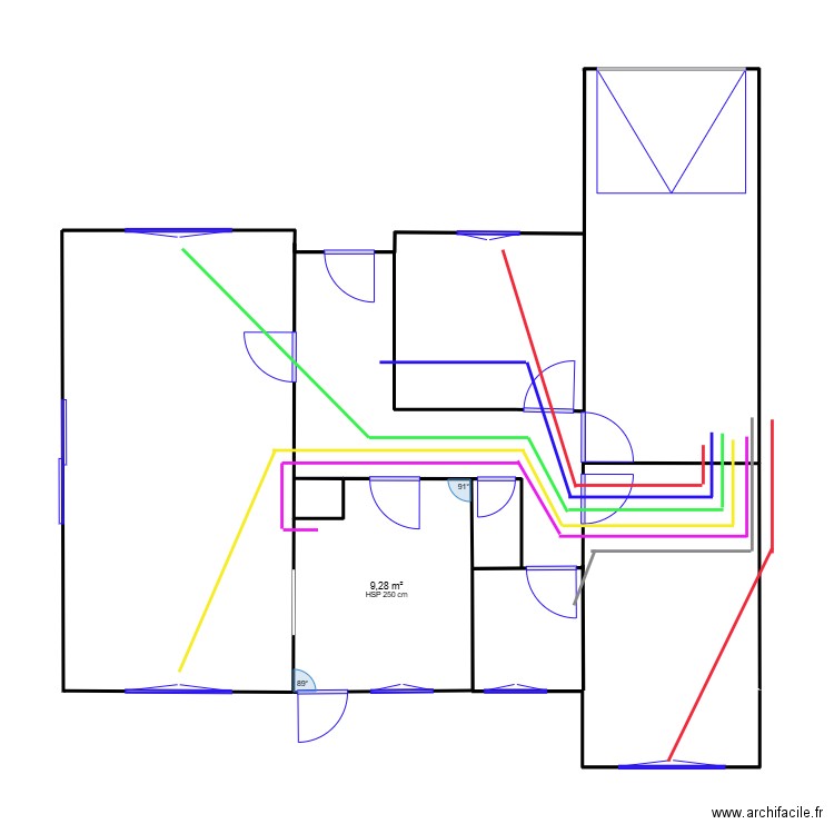 eric 31. Plan de 1 pièce et 9 m2