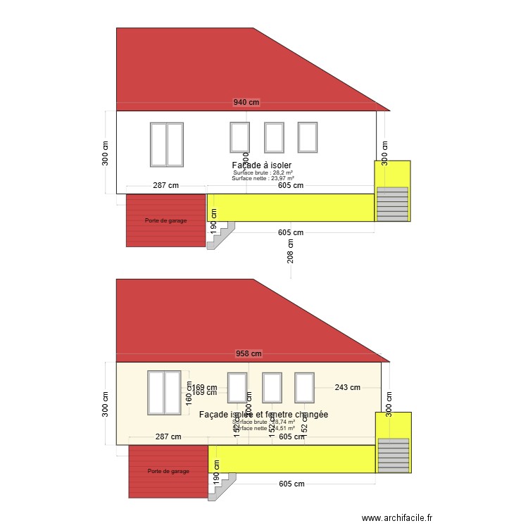 Façade nord 1. Plan de 0 pièce et 0 m2