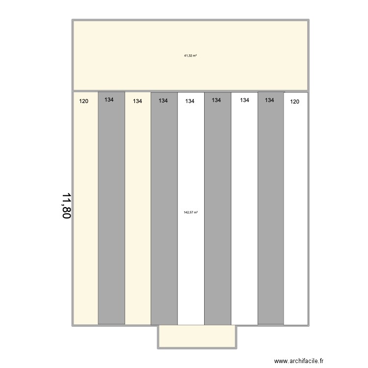 sala arriba 8. Plan de 2 pièces et 184 m2