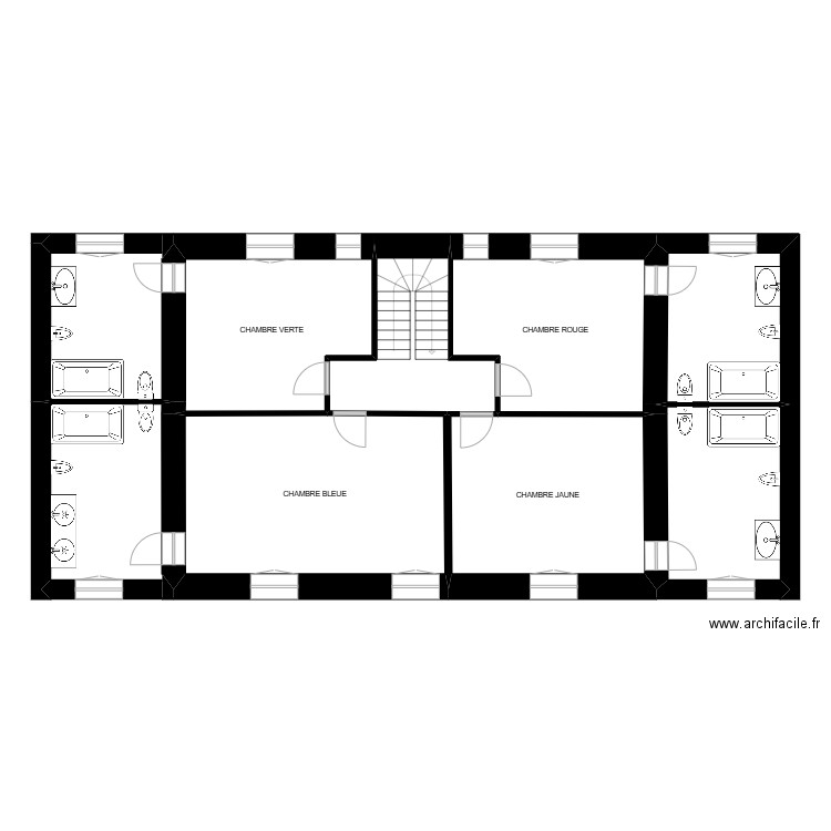 HARAS. Plan de 9 pièces et 127 m2