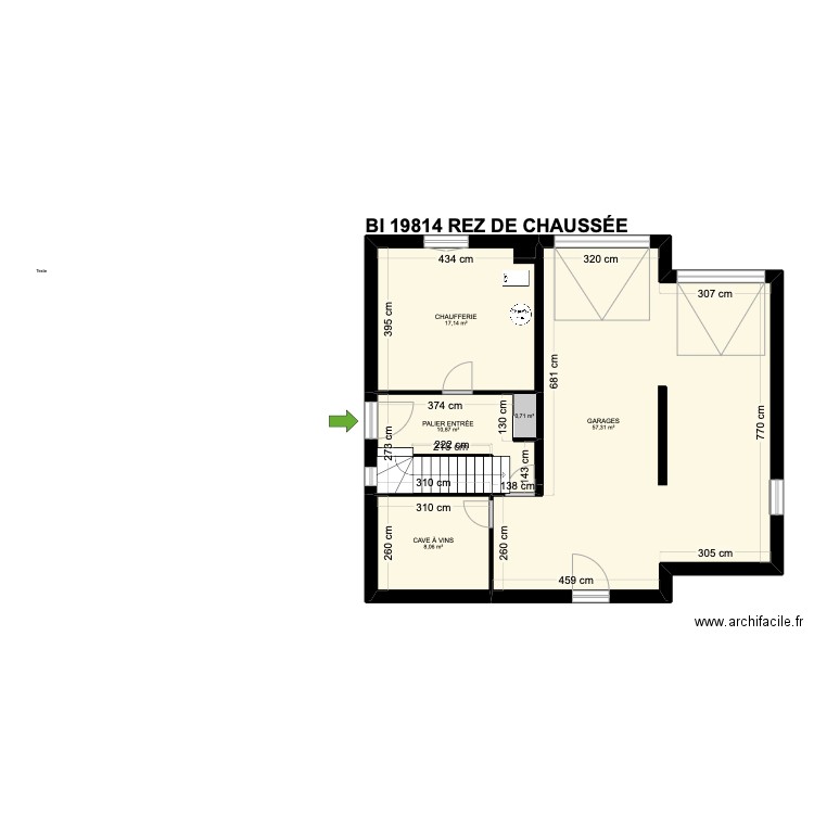 BI 19814.. Plan de 22 pièces et 327 m2