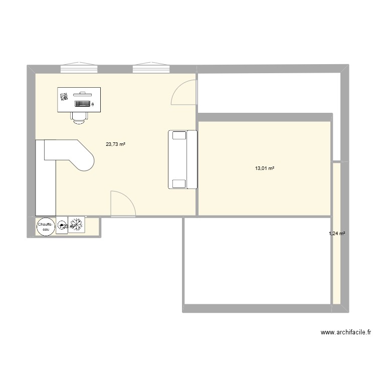 benedit. Plan de 4 pièces et 39 m2