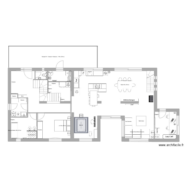 La Salle v15 APS. Plan de 28 pièces et 269 m2