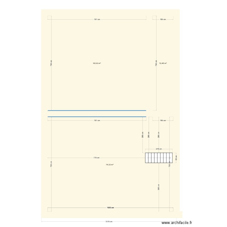 Terrasse. Plan de 3 pièces et 146 m2