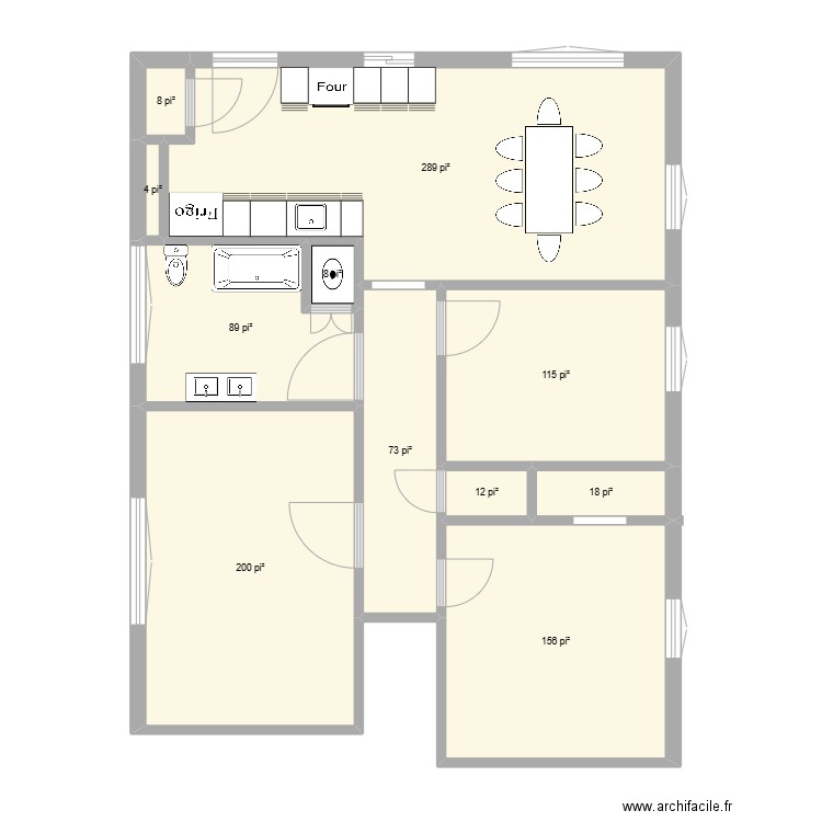 FY Origine 1. Plan de 10 pièces et 91 m2