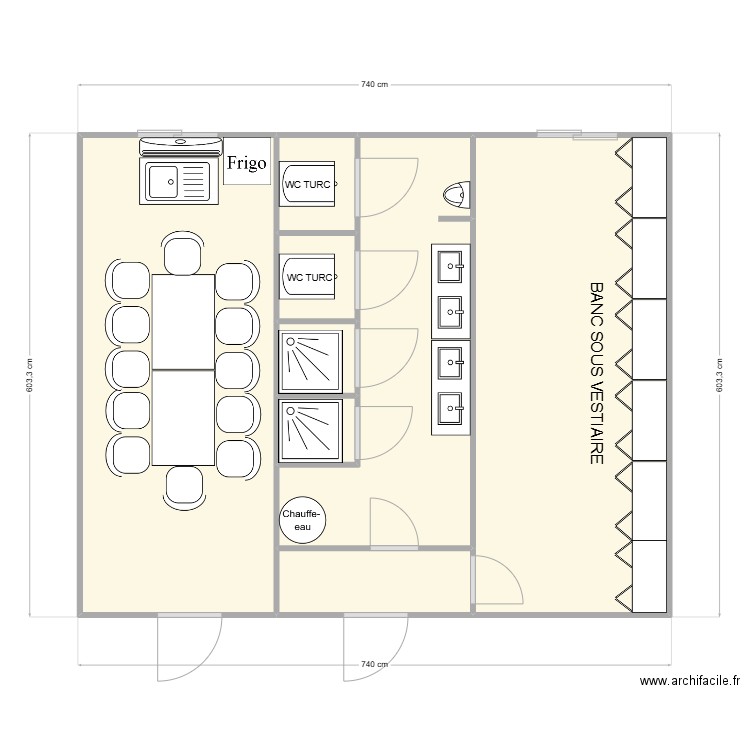 EIFFAGE CHANTIER ST PRIEST LECLERC. Plan de 8 pièces et 42 m2