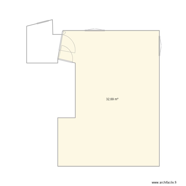 villefranche. Plan de 1 pièce et 33 m2