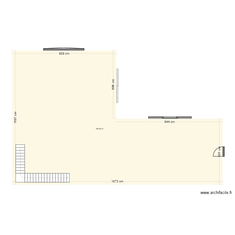 cointer math. Plan de 1 pièce et 167 m2