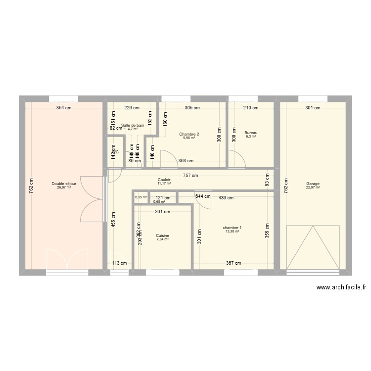 Maison plan 2. Plan de 11 pièces et 105 m2