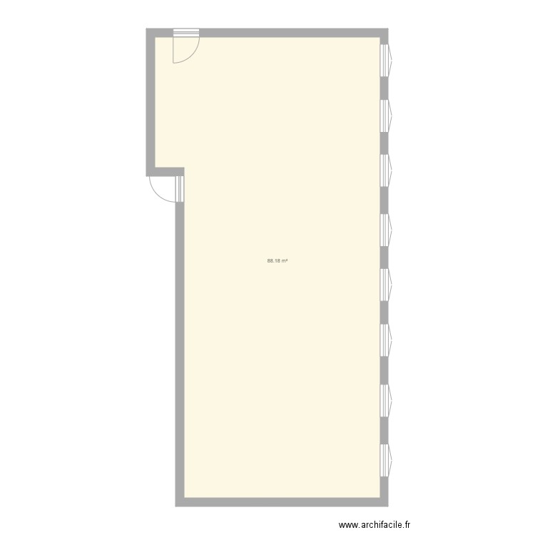 PLAN CLASSE. Plan de 1 pièce et 88 m2